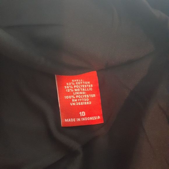 Kirna Zabete for Target Metallic Black Jacquard V-Neck Dress 10 EUC - Picture 7 of 10